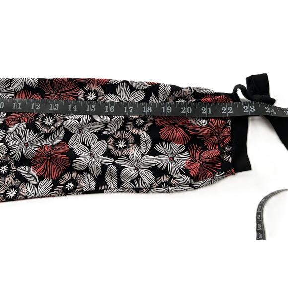 VGC Liz Claiborne Career Floral Long Sleeve Tie-detail Cuffs Pull Over Top-Large - Picture 7 of 7